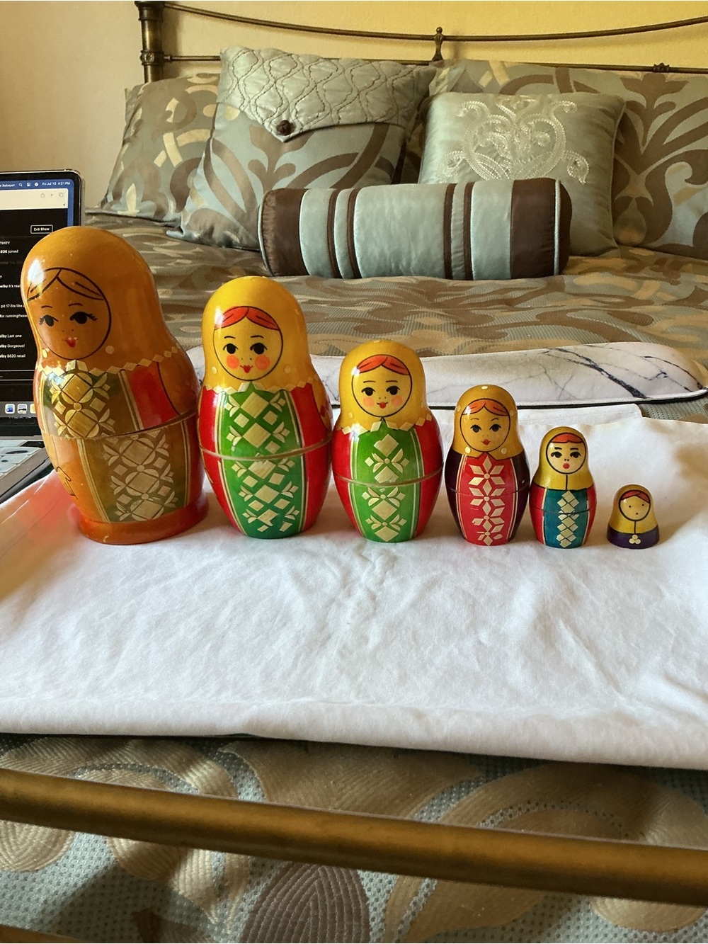 Set of 6 Vintage Russian Nesting Dolls Matryoshka